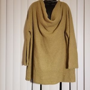 Plus size Gold long Sleeve holiday Sweater